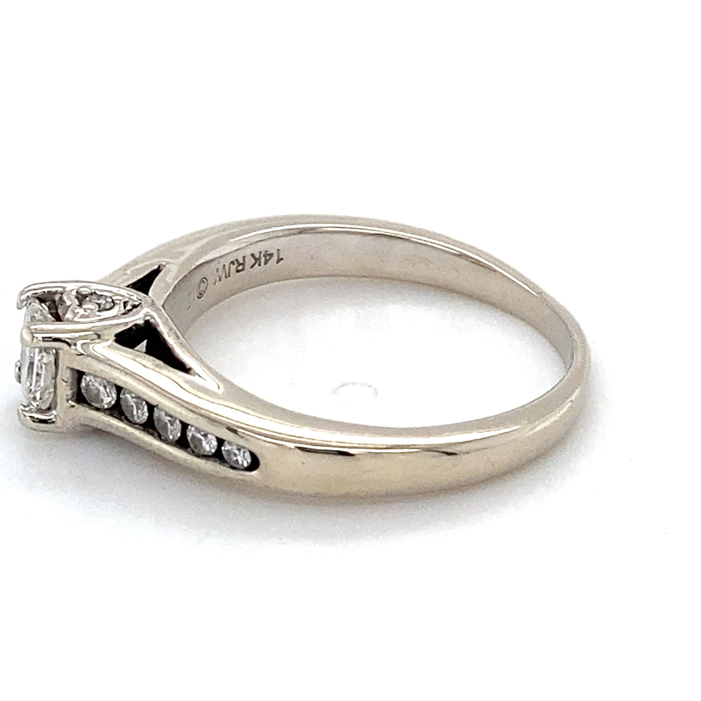 14K White Gold Diamond Lady's Fashion Ring; 2.5DWT; Size 6