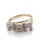 10K Yellow Gold & Diamond Chip "MOM" Ring; 1.9DWT; Size 7