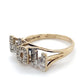 10K Yellow Gold & Diamond Chip "MOM" Ring; 1.9DWT; Size 7