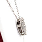 14K White Gold Diamond Heart-Shaped Pendant on 18" Chain Necklace