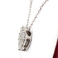 14K White Gold Diamond Heart-Shaped Pendant on 18" Chain Necklace