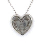 14K White Gold Diamond Heart-Shaped Pendant on 18" Chain Necklace