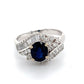 18K White Gold Diamond & Sapphire Lady's Ring; 3.8DWT; Size 7.5