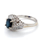 18K White Gold Diamond & Sapphire Lady's Ring; 3.8DWT; Size 7.5