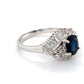 18K White Gold Diamond & Sapphire Lady's Ring; 3.8DWT; Size 7.5