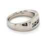 14K White Gold Diamond Unisex Fashion Ring; 8.0DWT; Size 10