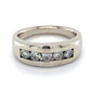 14K White Gold Diamond Unisex Fashion Ring; 8.0DWT; Size 10
