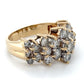 14K Yellow Gold Diamond Lady's Fashion Ring; 4.0DWT; Size 7.25