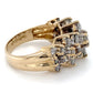 14K Yellow Gold Diamond Lady's Fashion Ring; 4.0DWT; Size 7.25