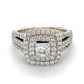 14K White Gold Leo Diamond Lady's Ring; 4.4DWT; Size 6.5