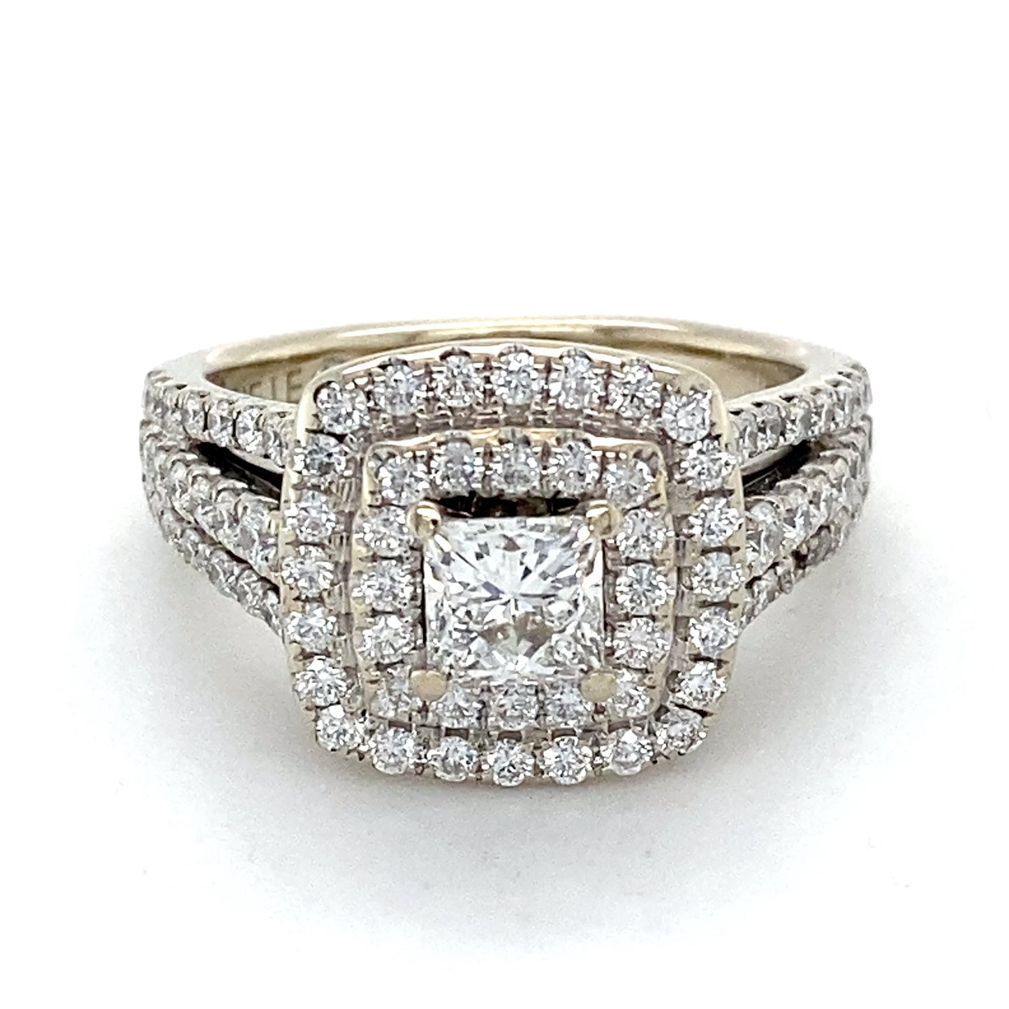 14K White Gold Leo Diamond Lady's Ring; 4.4DWT; Size 6.5