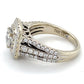 14K White Gold Leo Diamond Lady's Ring; 4.4DWT; Size 6.5