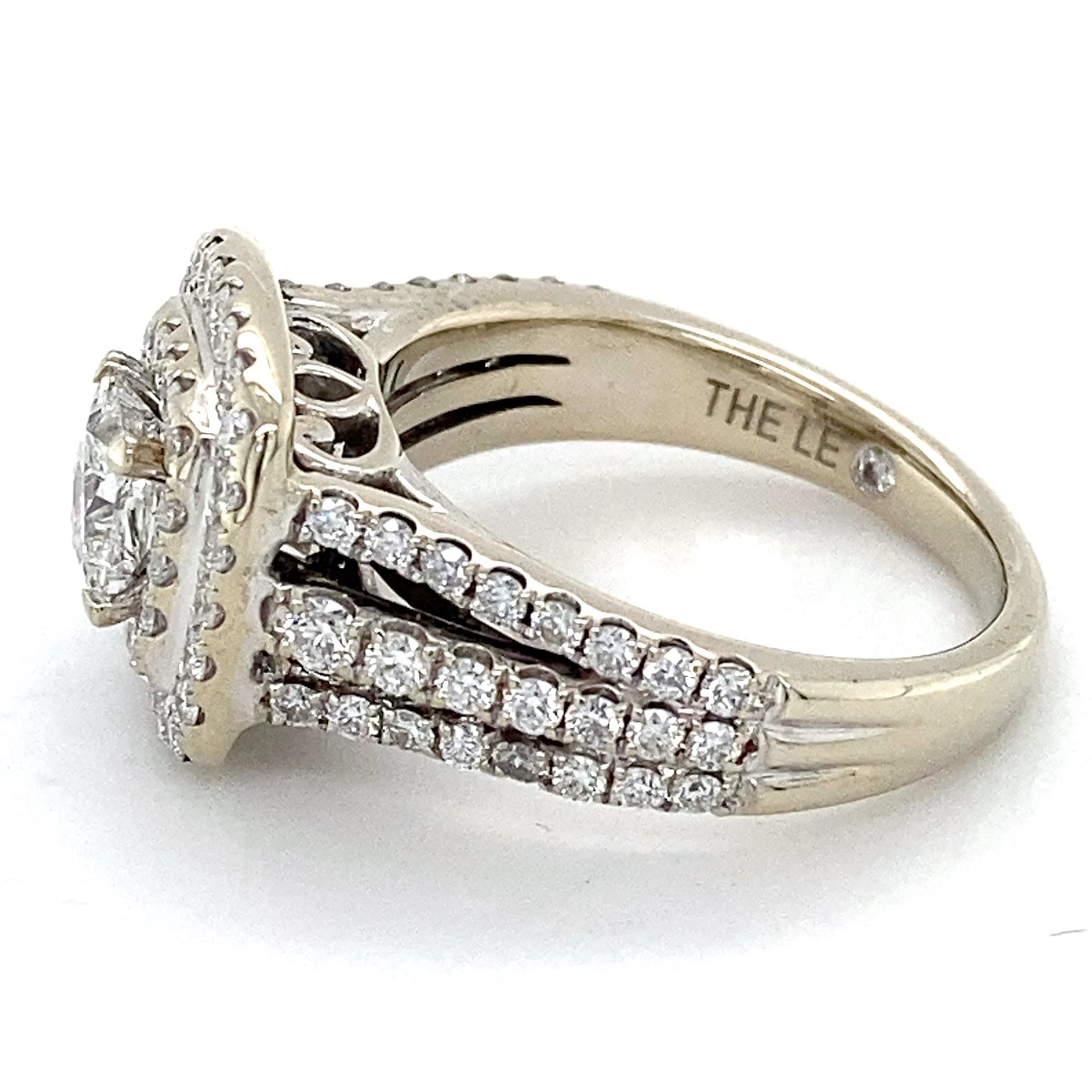 14K White Gold Leo Diamond Lady's Ring; 4.4DWT; Size 6.5