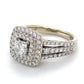 14K White Gold Leo Diamond Lady's Ring; 4.4DWT; Size 6.5