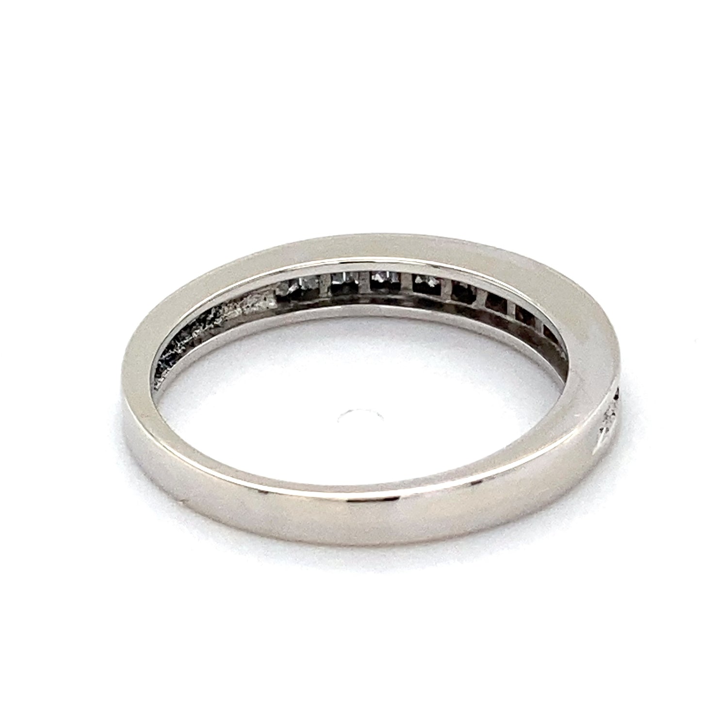 10K White Gold Diamond Gentleman's Wedding Ring; 1.7DWT; Size 7