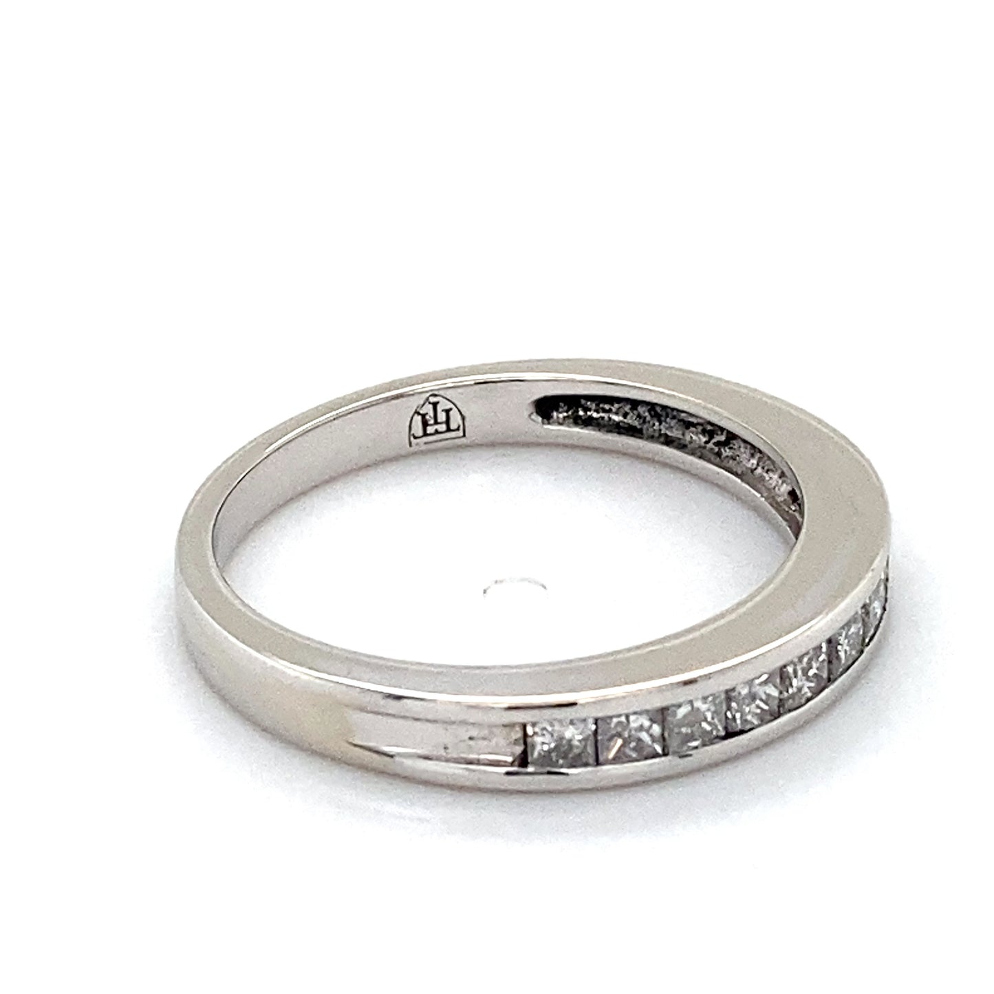 10K White Gold Diamond Gentleman's Wedding Ring; 1.7DWT; Size 7