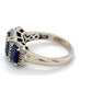 14K White Gold Diamond & Synthetic Sapphire Lady's Ring; 3.3DWT; Size 7