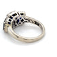 14K White Gold Diamond & Synthetic Sapphire Lady's Ring; 3.3DWT; Size 7
