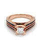 14K Rose Gold Diamond Lady's Solitaire Ring; 3.8DWT; Size 6