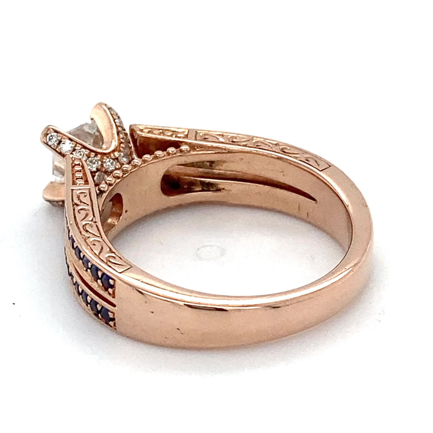 14K Rose Gold Diamond Lady's Solitaire Ring; 3.8DWT; Size 6