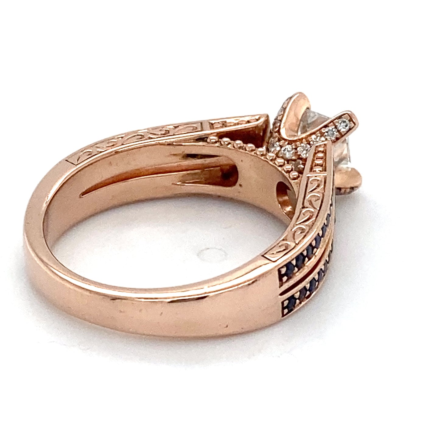 14K Rose Gold Diamond Lady's Solitaire Ring; 3.8DWT; Size 6
