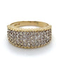 14K Yellow Gold Diamond Lady's Fashion Ring; 3.3DWT; Size 9