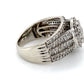 10K White Gold Diamond Lady's Fashion Ring; 4.4DWT; Size 7
