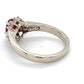 10K White Gold Diamond & Ruby Lady's Ring; 2.0DWT; Size 7