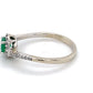 14K White Gold Diamond & Emerald Ring; 1.6DWT; Size 7
