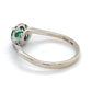 14K White Gold Diamond & Emerald Ring; 1.6DWT; Size 7