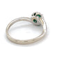 14K White Gold Diamond & Emerald Ring; 1.6DWT; Size 7