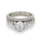 14K White Gold Diamond Lady's Wedding Ring Set; 3.8DWT; Size 7