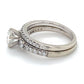 14K White Gold Diamond Lady's Wedding Ring Set; 3.8DWT; Size 7