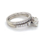 14K White Gold Diamond Lady's Wedding Ring Set; 3.8DWT; Size 7