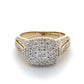 10K Yellow Gold Diamond Lady's Fashion Ring; 3.3DWT; Size 7