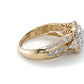 10K Yellow Gold Diamond Lady's Fashion Ring; 3.3DWT; Size 7