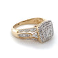 10K Yellow Gold Diamond Lady's Fashion Ring; 3.3DWT; Size 7