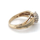 10K Yellow Gold Diamond Lady's Fashion Ring; 2.4DWT: Size 6.5