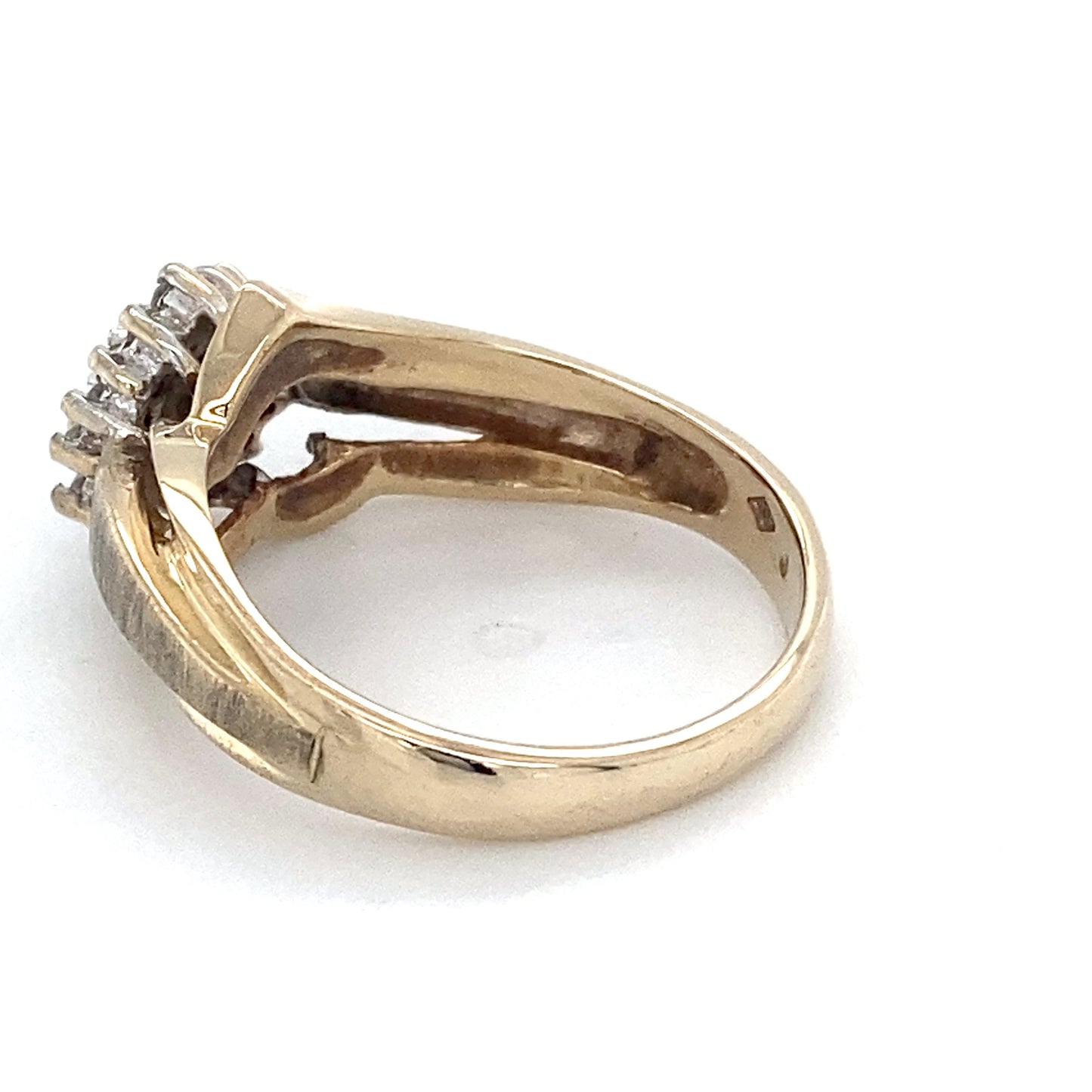 10K Yellow Gold Diamond Lady's Fashion Ring; 2.4DWT: Size 6.5