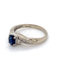 14K White Gold Diamond & Sapphire Ring; 1.4DWT; Size 5.5