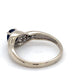 14K White Gold Diamond & Sapphire Ring; 1.4DWT; Size 5.5