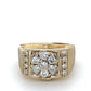 14K Yellow Gold & Diamond Gentleman's Ring; 4.3DWT; Size 9