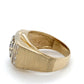14K Yellow Gold & Diamond Gentleman's Ring; 4.3DWT; Size 9