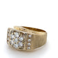 14K Yellow Gold & Diamond Gentleman's Ring; 4.3DWT; Size 9
