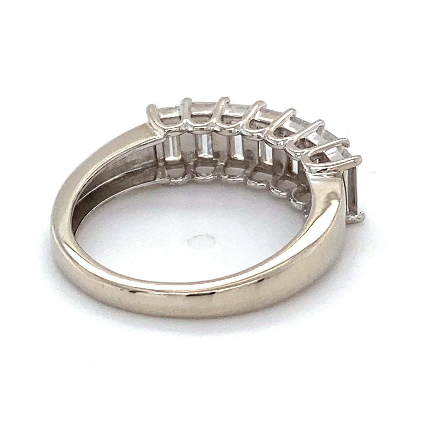 14K White Gold & Moissanite Lady's Ring; 1.9DWT; Size 6