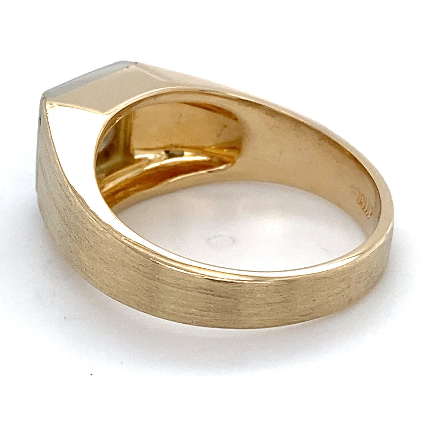 14K White Gold Diamond Gentleman's Ring; 6.5DWT; Size 10