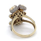 10K Yellow Gold & Diamond Teddy Bear Ring; 3.7DWT; Size 6.5