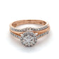 10K Rose Gold Diamond Lady's Ring; 2.0DWT; Size 6.5