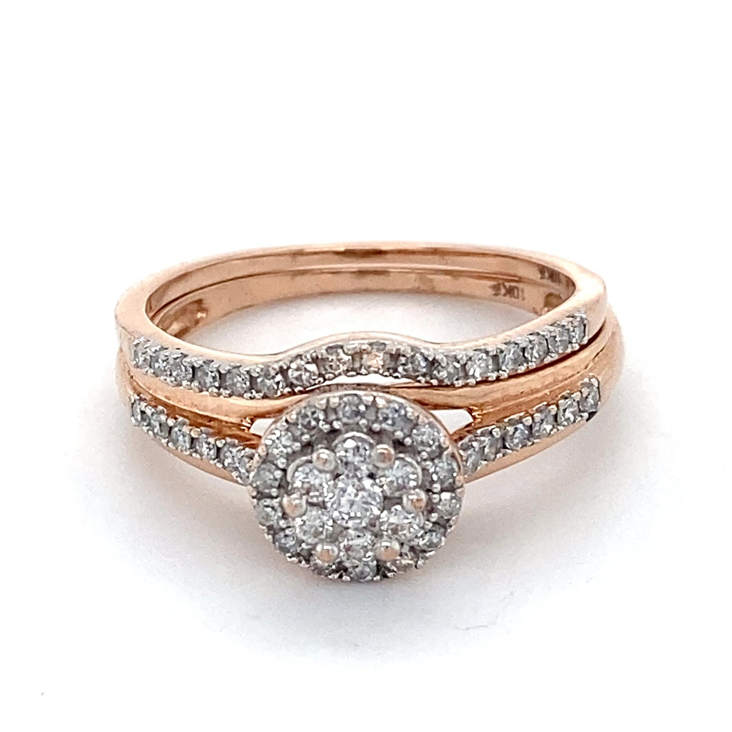 10K Rose Gold Diamond Lady's Ring; 2.0DWT; Size 6.5