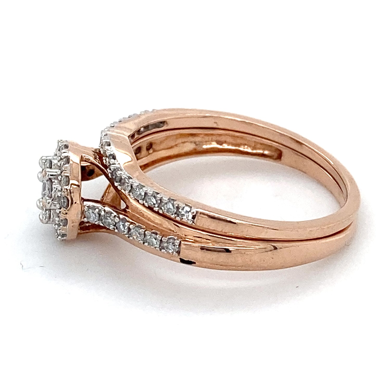 10K Rose Gold Diamond Lady's Ring; 2.0DWT; Size 6.5